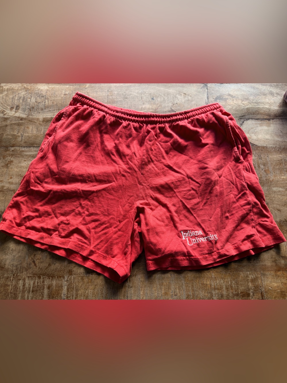 Vintage 90s Indiana University 100% Cotton Shorts XL Champion Made In USA